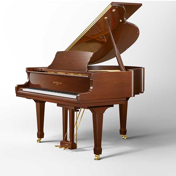 Hallet Davis grand piano Model HS148 in walnut finish