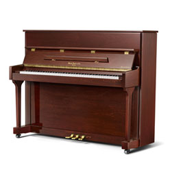 Hallet Davis HS118M upright piano in mahogany finish