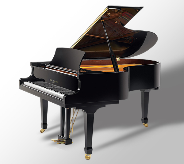 The Hallet Davis grand piano, model HS170 in ebony polish finish